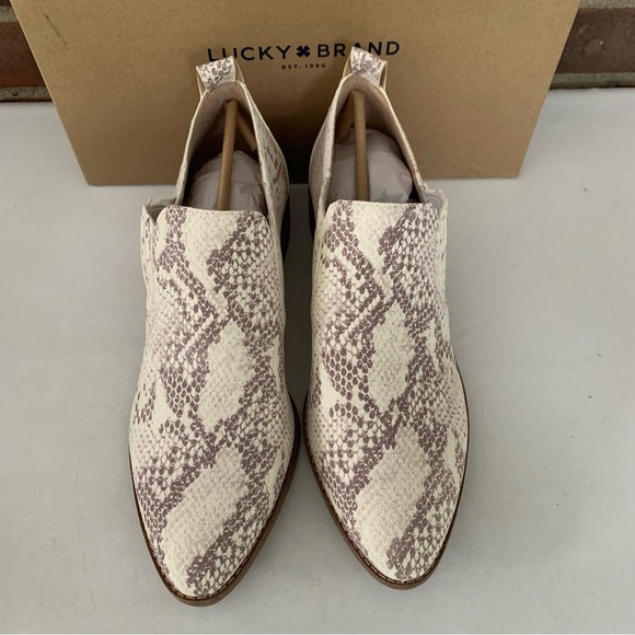 Lucky Brand Womens Lenci Leather Animal Print Slip On Ankle Boots US 10 M NEW - Picture 3 of 9